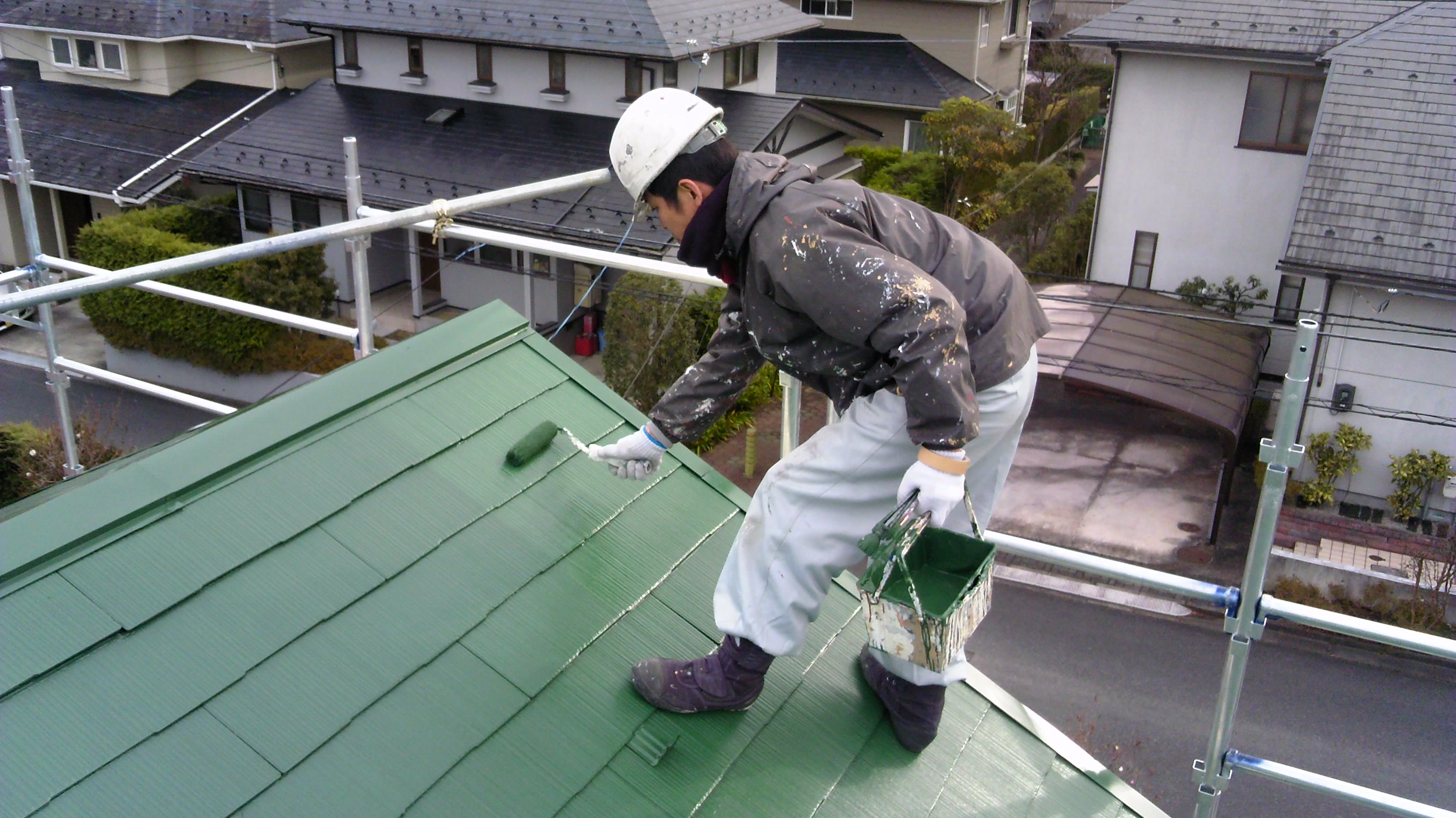 12.06　屋根上塗り